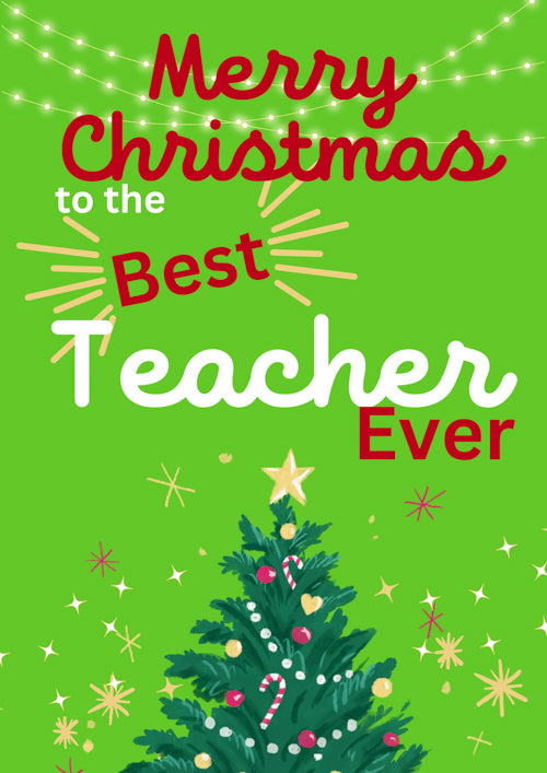 Teacher Christmas Card Personalisation
