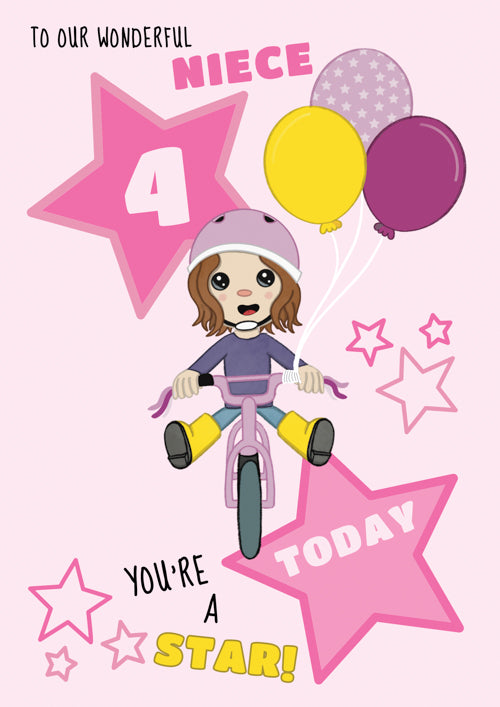 4th Niece Birthday Card Personalisation