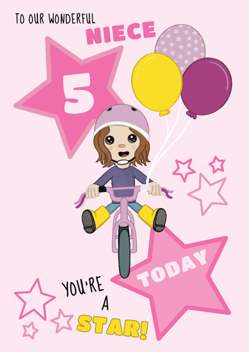5th Niece Birthday Card Personalisation