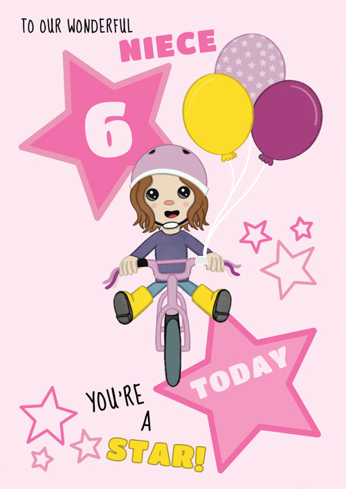 6th Niece Birthday Card Personalisation