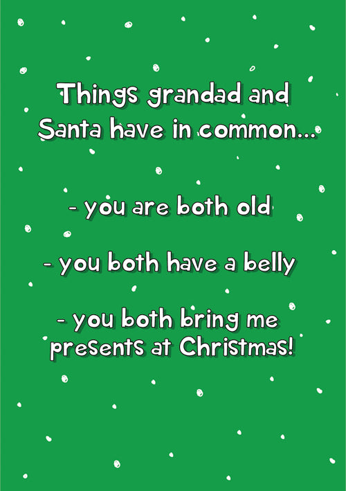 Funny Grandad Christmas Card Personalisation
