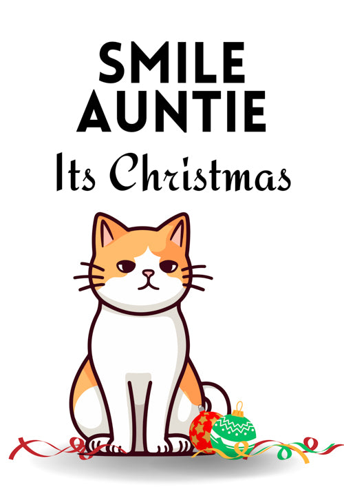 Auntie Christmas Card Personalisation