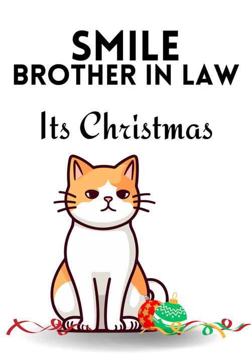 Brother In Law Christmas Card Personalisation