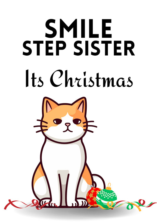 Step Sister Christmas Card Personalisation