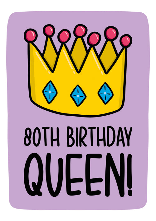 80th Female Birthday Card Personalisation