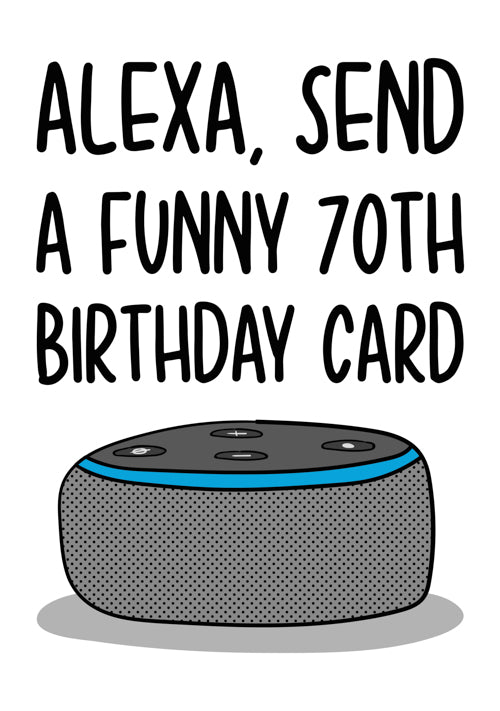 Funny 70th Birthday Card Personalisation