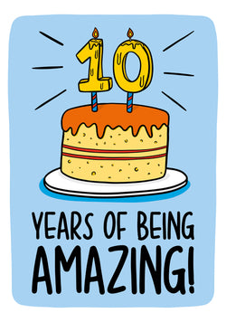 10th Birthday Card Personalisation
