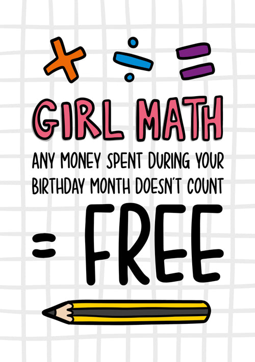 Humour Girl Birthday Card Personalisation