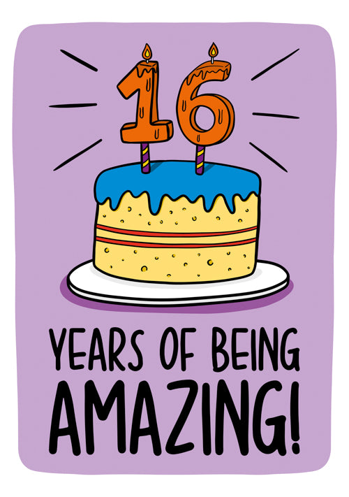 16th Birthday Card Personalisation