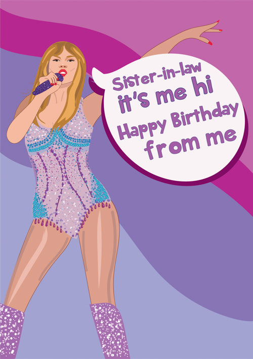 Funny Sister In Law Birthday Card Personalisation