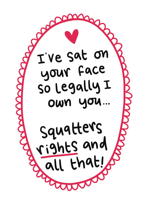 Risky Humour Valentines Day Card Personalisation