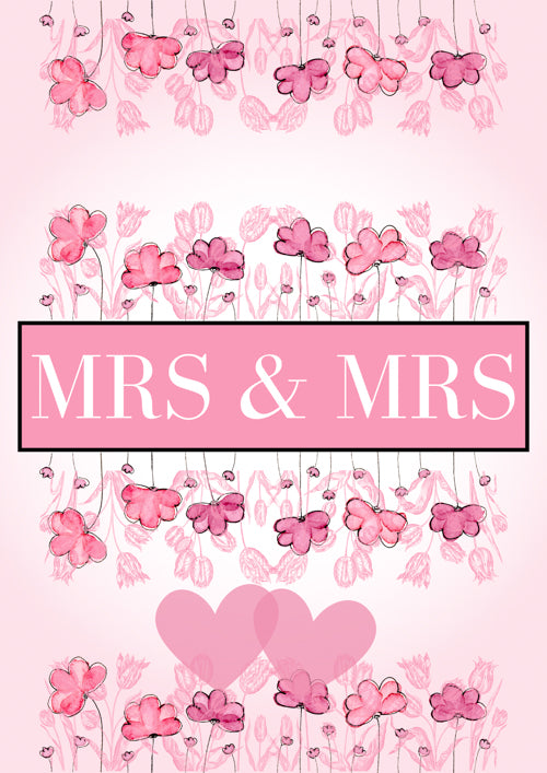 Wedding Mrs And Mrs Card Personalisation