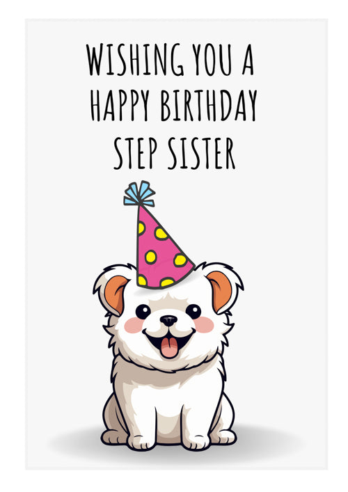 Step Sister Birthday Card Personalisation