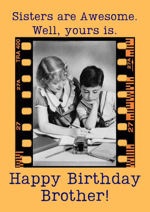 Humour Brother Birthday Card Personalisation