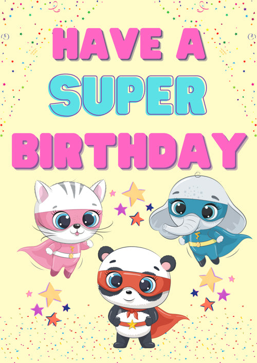 Kids Birthday Card Personalisation