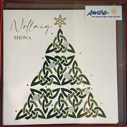 Charity Christmas Card -  Box / Aware AWE - Trinity Knot Tree