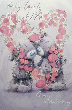 Anniversary Card - Wife / A Beautiful Floral Heart