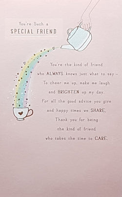 Friend Card - 'You Are Such A Special Friend' On A Pink Front