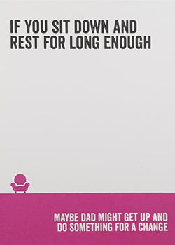 Humour Mothers Day Card - A Pink Chair On A White Front