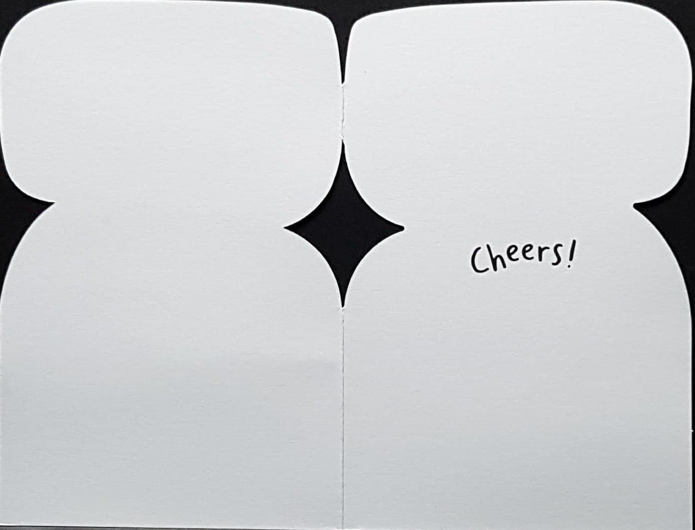 Birthday Card - A Beer & An Orange Color Motive (Shaped)