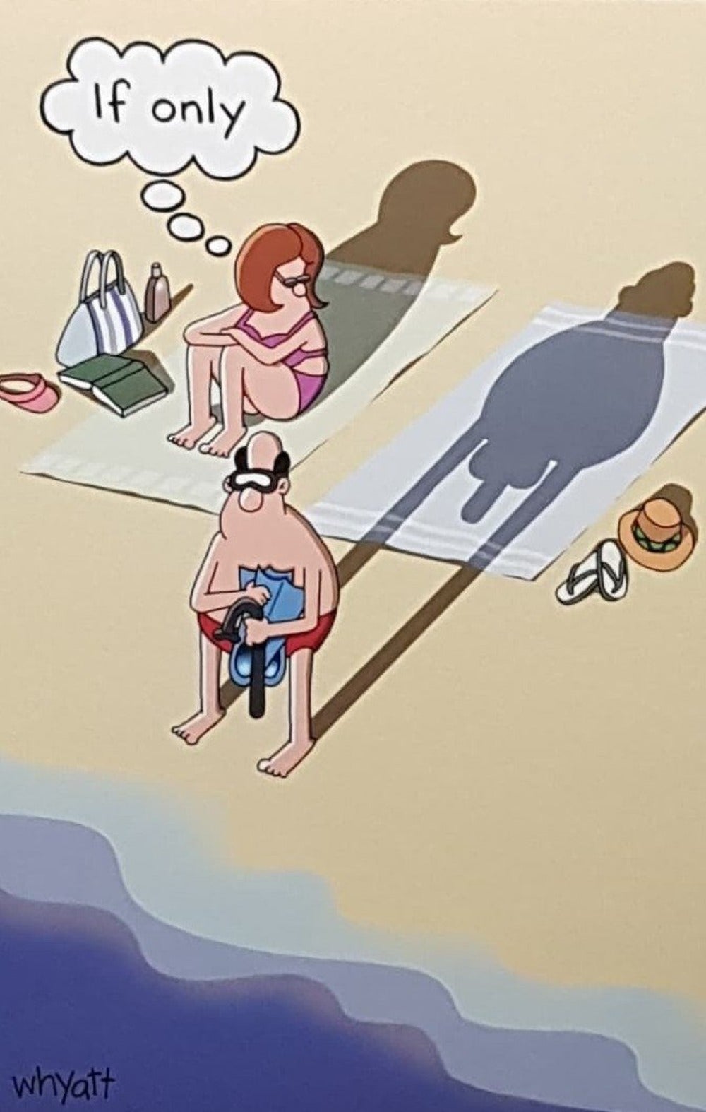Birthday Card - Humour / An Adult Couple In A Beach