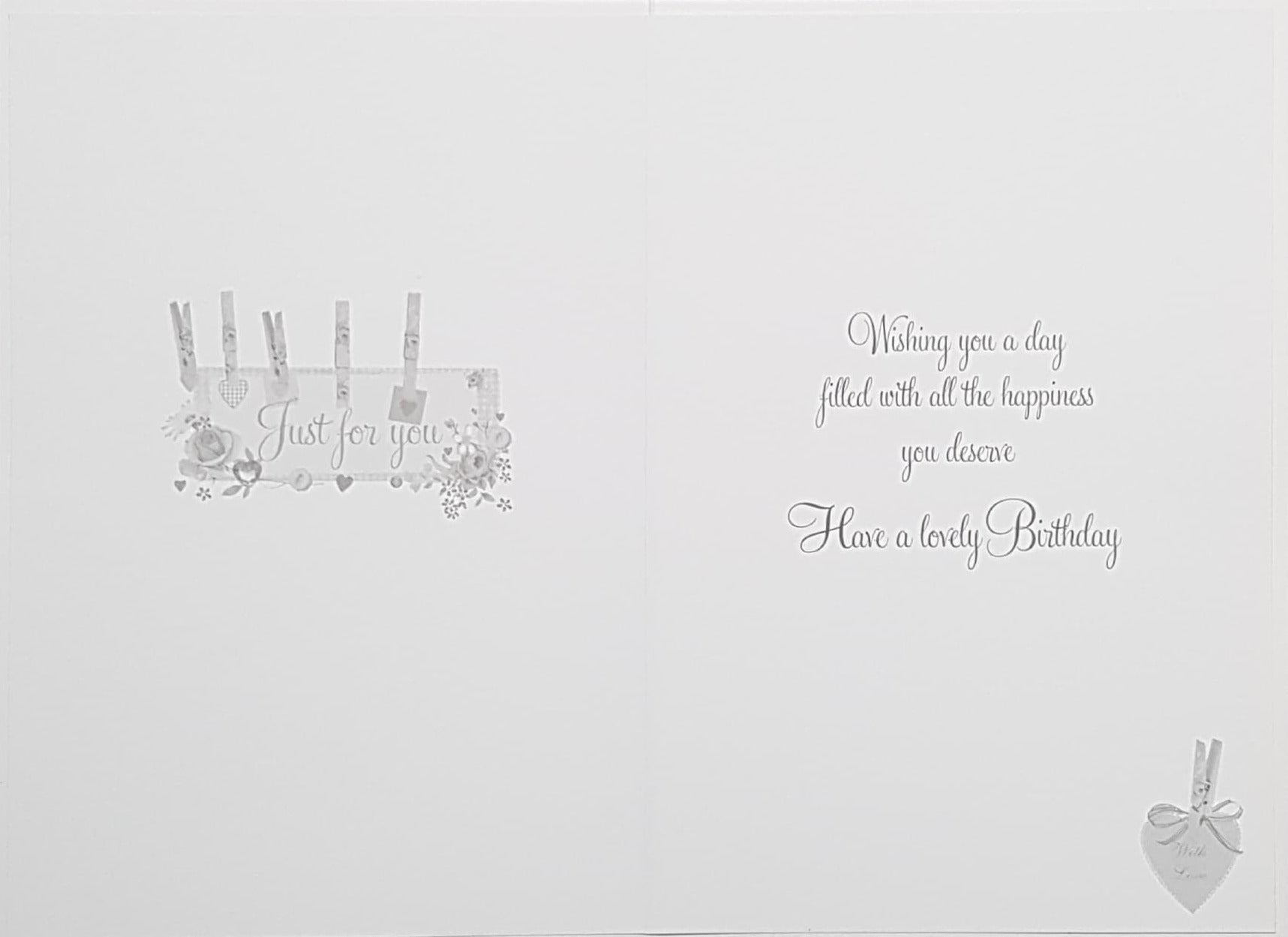 Birthday Card - Special Friend / Cute Notes Held By Pegs & Little Hearts