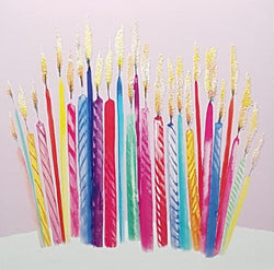 Blank Card - Birthday Candles On A Pink Front