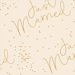 Gift Wrap - Flat Wrap / Wedding - Just Married (Folded Twice)