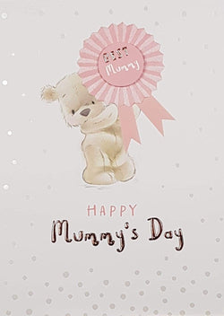 Mummy Mothers Day Card - Pink Best Mummy Badge