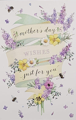 Just For You Mothers Day Card - Wishes' On Flower Bouquet