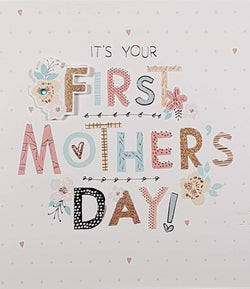 Mum Mothers Day Card - It's Your First Mother's Day! Fancy Sign