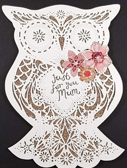 Mum Just For You Mothers Day Card - Owl Shaped Card
