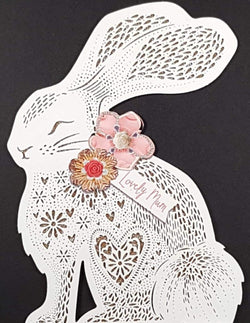 Mum Mothers Day Card - Rabbit Shaped Card