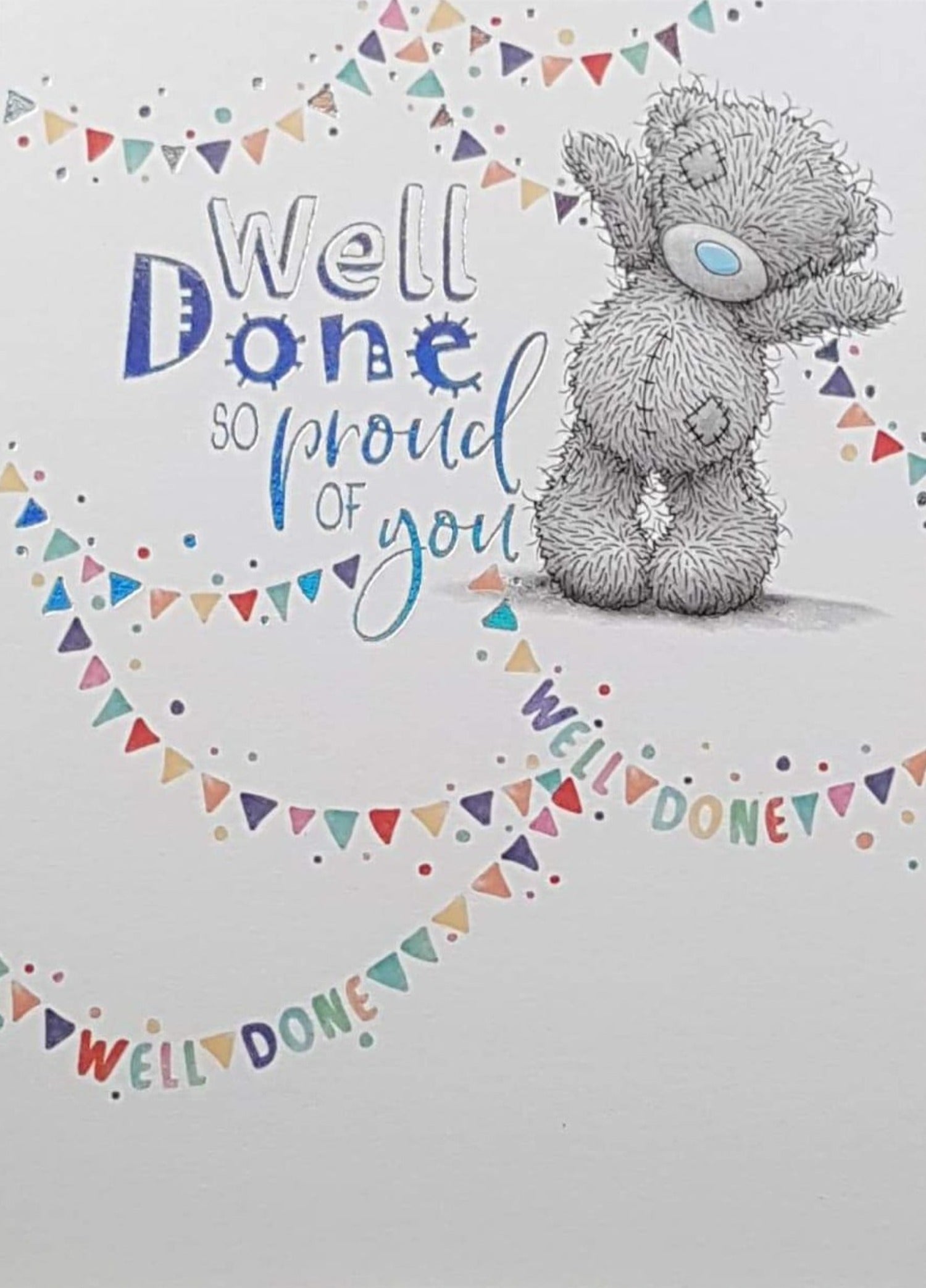 Congratulations Card - Well Done / Happy Teddy