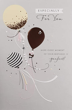 Birthday Card - Especially For You / Three Fancy Balloons