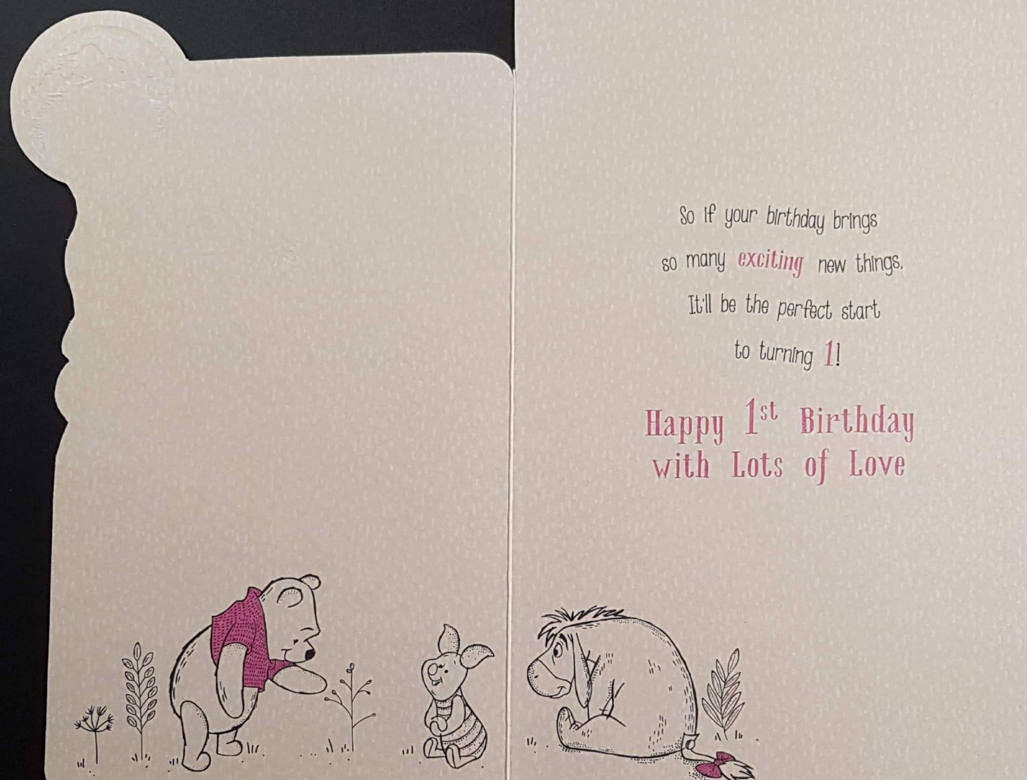 Age 1 Birthday Card - For A Special Little Girl & White Stars On A Pink Front