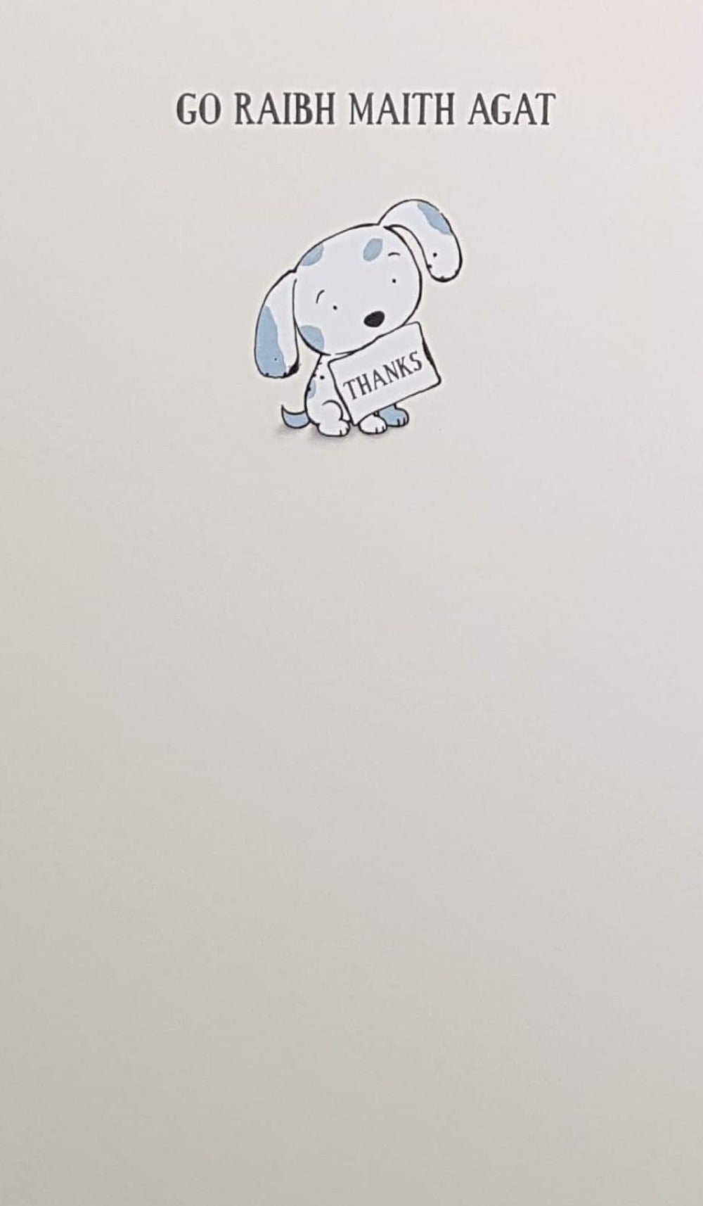 Thank You Card - Puppy Holding A Thanks Card