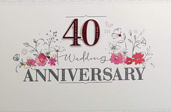 Anniversary Card - 40th Anniversary / Happy Memories
