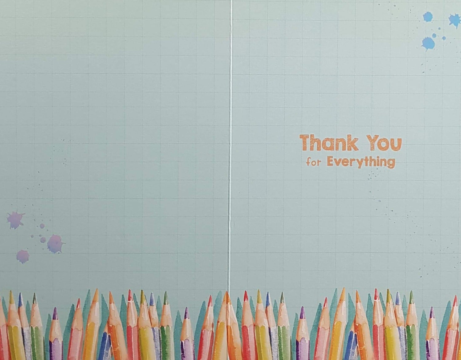 Thank You Card - Teacher / Stars & Crayons