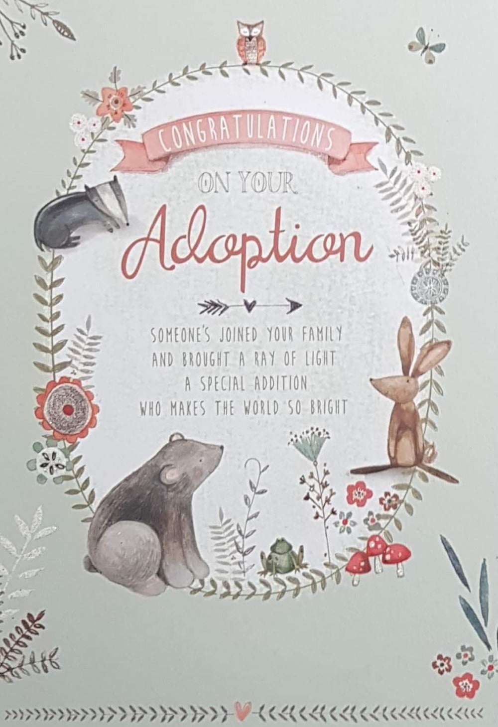 New Baby Card - Adoption / Brought The Ray Of Light