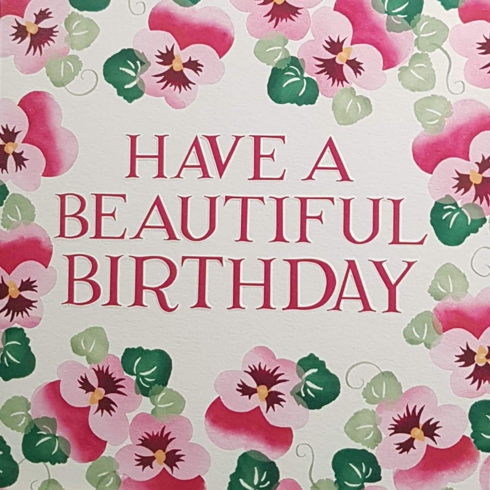 Birthday Card - Female / The Pink Pancies & Have a Beautiful Birthday