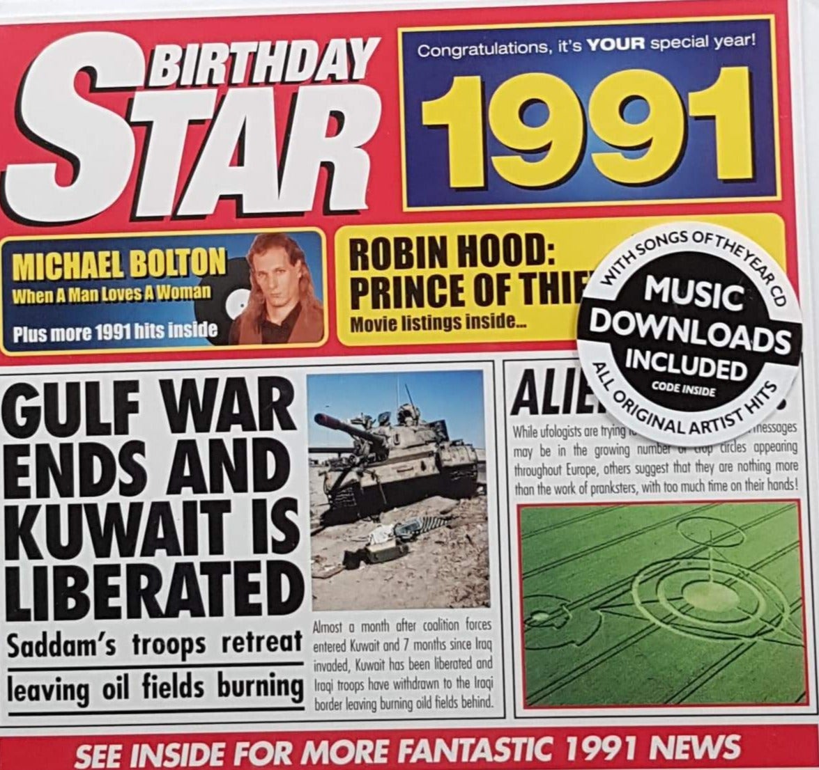 Born in year 1991 - Star (Includes CD)