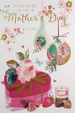 Mum Just For You Mothers Day Card - Pink Heart Shaped Gift Box