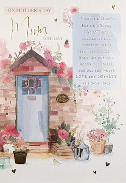 Mum Mothers Day Card - Painted House With Poem