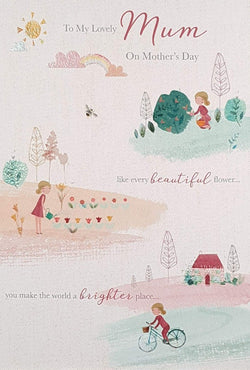 Mum Mothers Day Card - Beautiful, Brighter