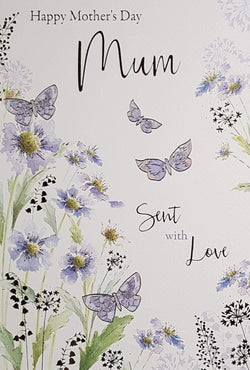 Mum Mothers Day Card - Sent With Love
