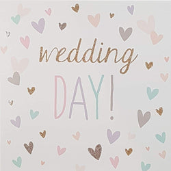 Wedding Card - General / A Glitter Gold Font & Hearts