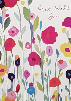 Get Well Card - Painted Flowers