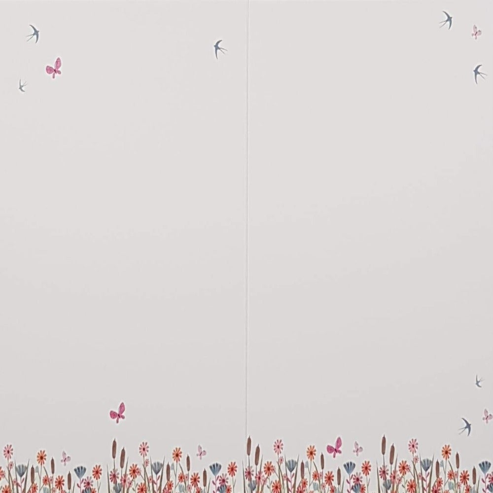 Get Well Card - Girl On The Bridge With The Basket Full Of Flowers