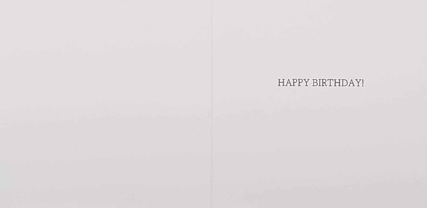 Birthday Card - Humour / A Pint With White Fluffy Hair & Spy Eyes